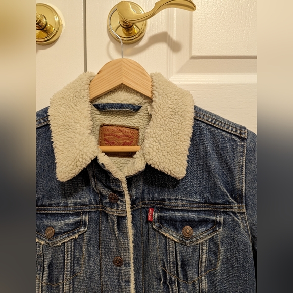 Levi's Original Sherpa Trucker Jacket medium blue size XS - Picture 7 of 15